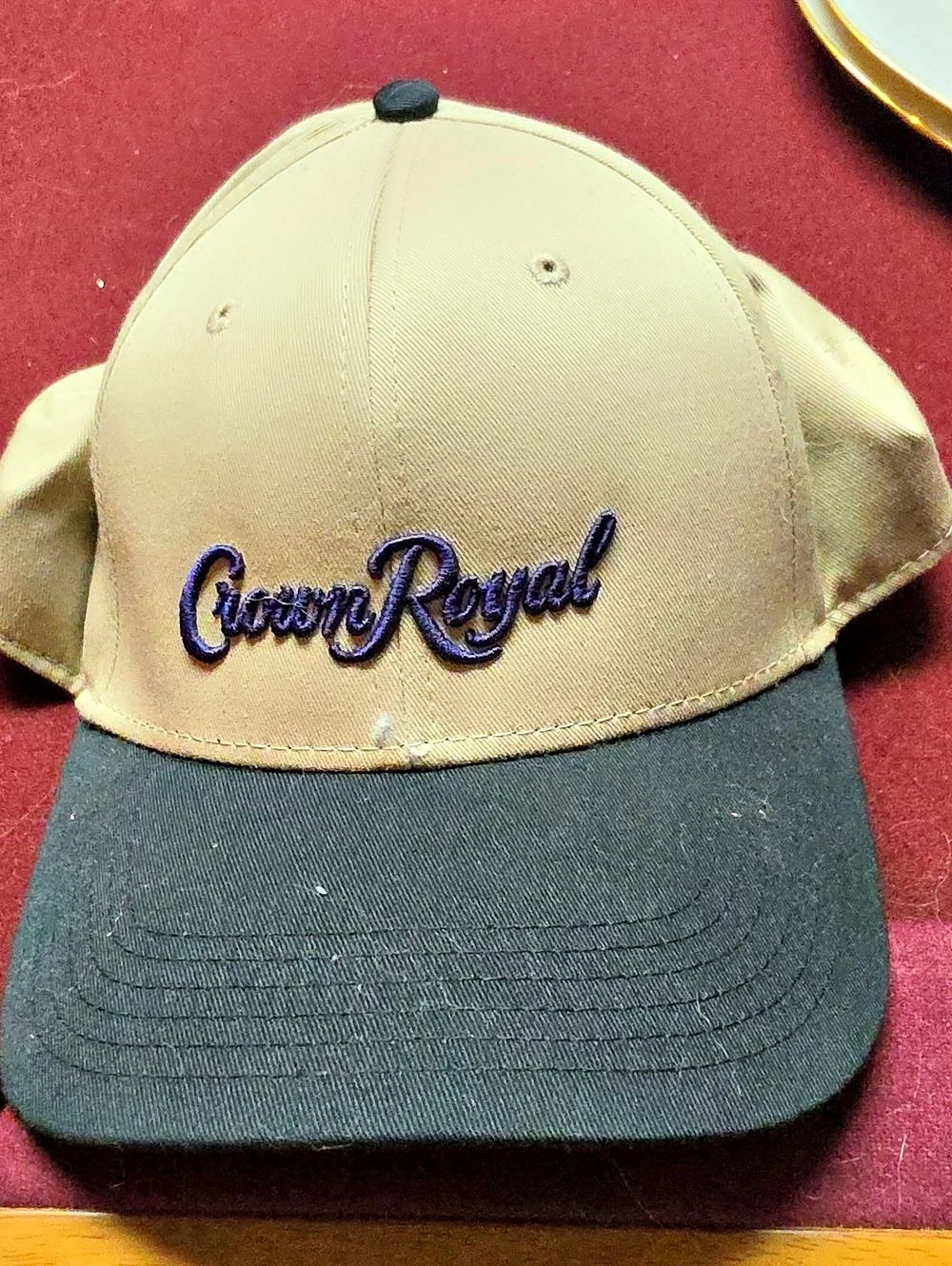 Crown Royal Baseball Cap in Tan & Black